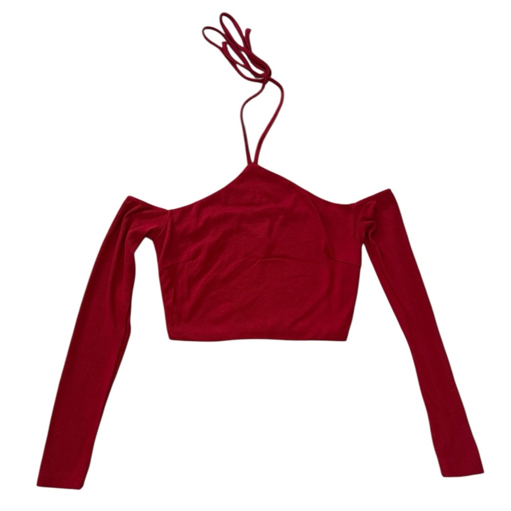 Princess Polly Red Halter Off The Shoulder Top ❤️